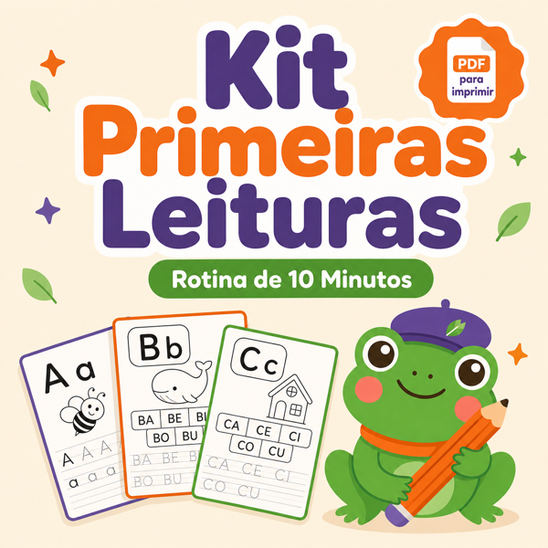 Capa do Kit Primeiras Leituras — Rotina de 10 Minutos